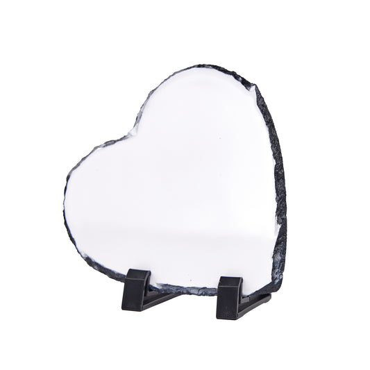 Gloss Sublimation Rock Photo Slate - Heart Small - 15cm x 15cm