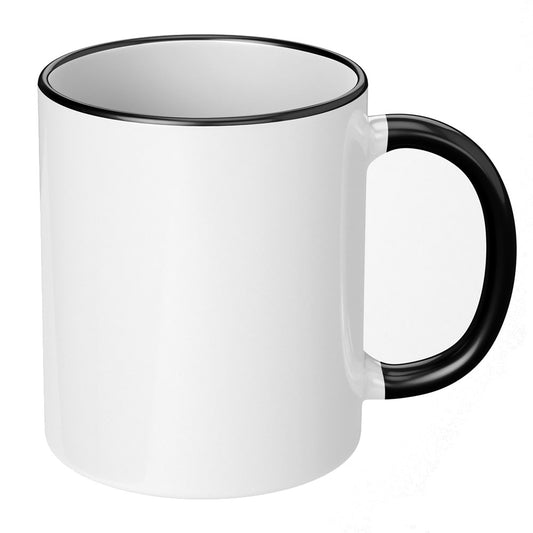 11oz Black Rim & Handle Sublimation Mug