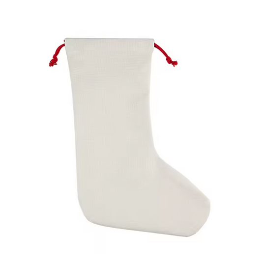 Linen Santa Stocking