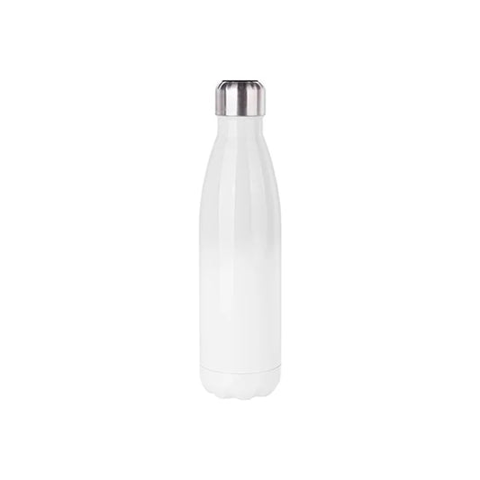 White Sublimation Double Walled Bowling Bottle 500ml