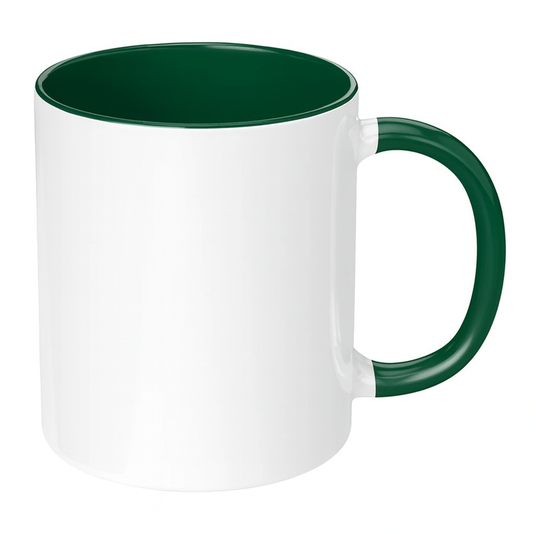 11oz Green Inner & Handle Sublimation Mug