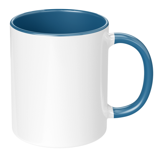 11oz Light Blue Inner & Handle Sublimation Mug