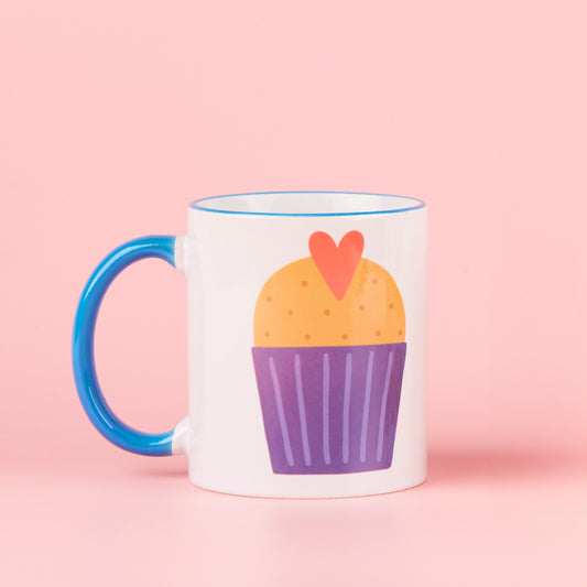 11oz Blue Rim & Handle Sublimation Mug
