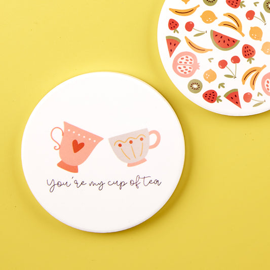 Ceramic Sublimation Coasters - Round - Pkt of 4