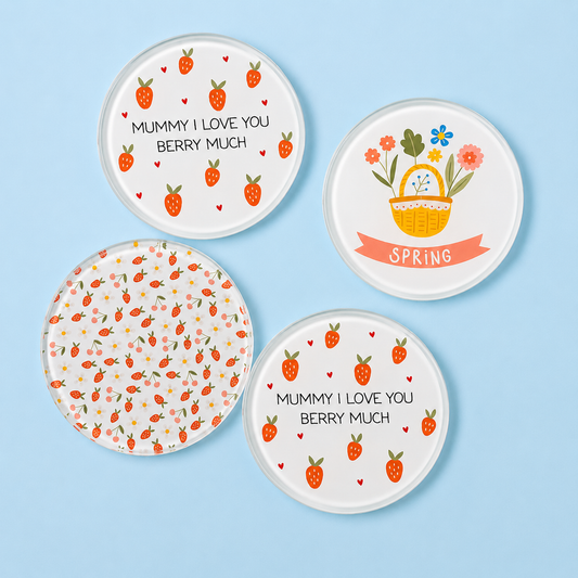 Round Glass Sublimation Coasters - Pack of 4