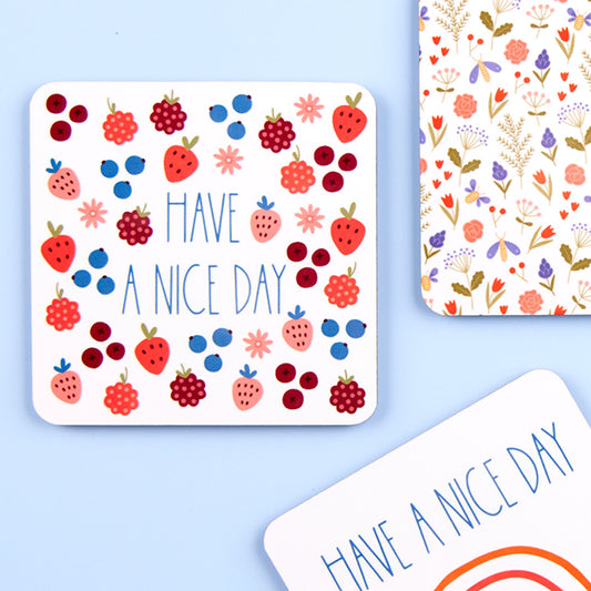 MDF Sublimation Coaster with Cork Backing - Square - Pkt of 4