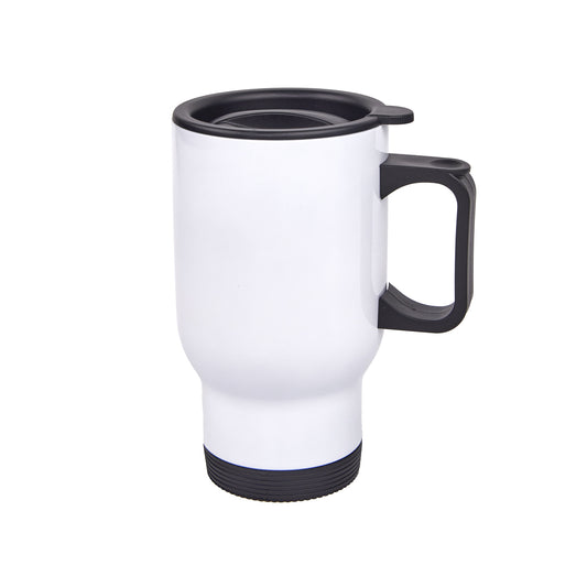 14oz Stainless Steel Travel Mug - White