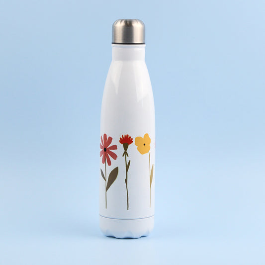 White Sublimation Double Walled Bowling Bottle 500ml