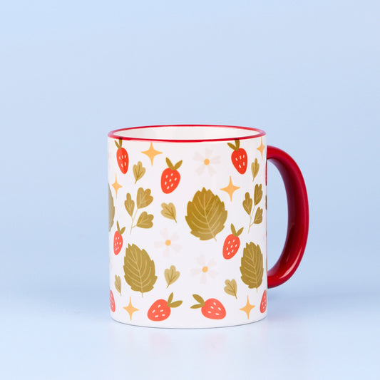 11oz Red Rim & Handle Sublimation Mug