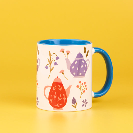 11oz Light Blue Inner & Handle Sublimation Mug