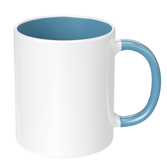 11oz Light Blue Inner & Handle Sublimation Mug