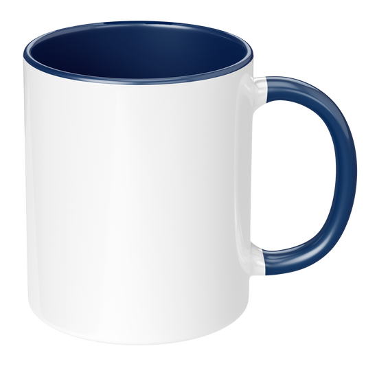 11oz Dark Blue Inner & Handle Sublimation Mug