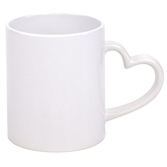 11oz Sublimation Heart Handle Mug