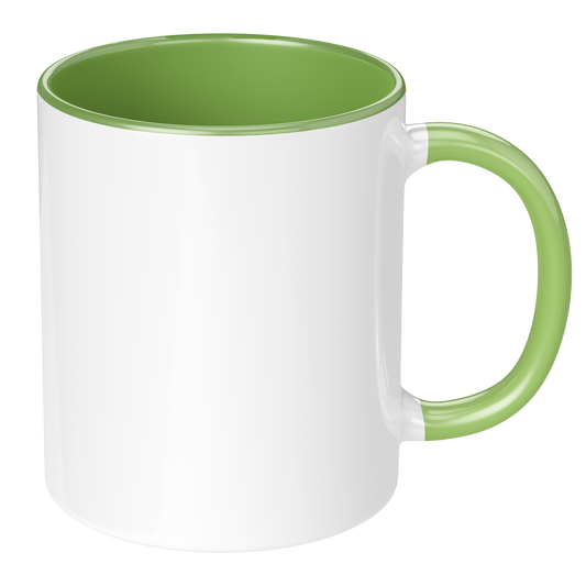 11oz Green Inner & Handle Sublimation Mug
