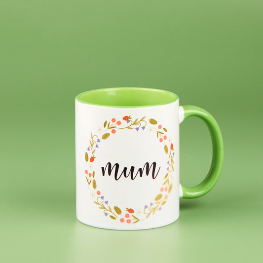 11oz Green Inner & Handle Sublimation Mug