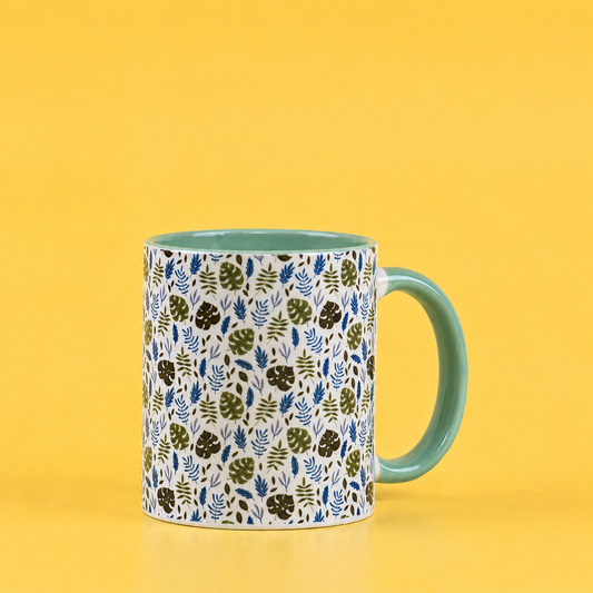 11oz Mint Green Inner & Handle Sublimation Mug