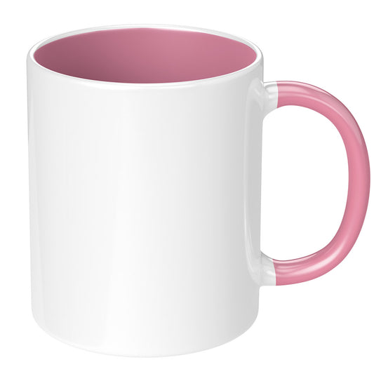 11oz Pink Inner & Handle Sublimation Mug