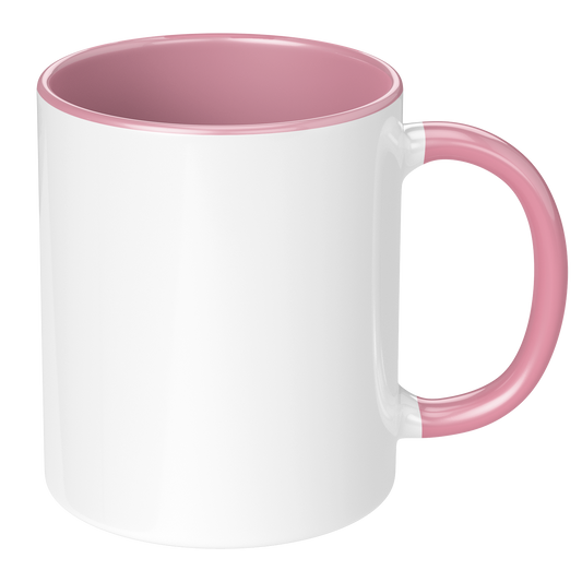 11oz Pink Inner & Handle Sublimation Mug