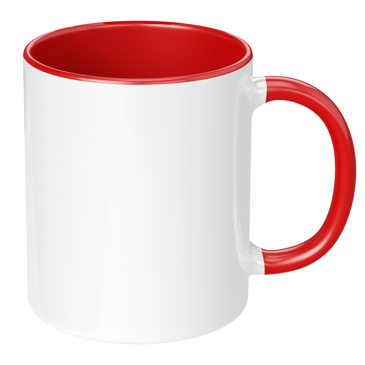11oz Red Inner & Handle Sublimation Mug