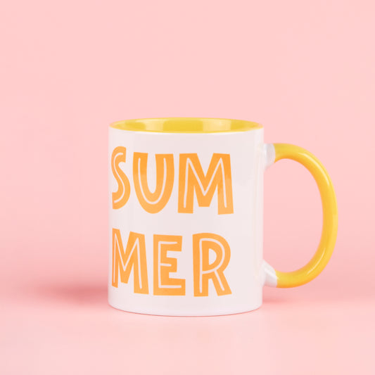 11oz Yellow Inner & Handle Sublimation Mug